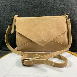 Able Martha Crossbody Bag Leather Camel Brown Purse Shoulder Adjustable Strap